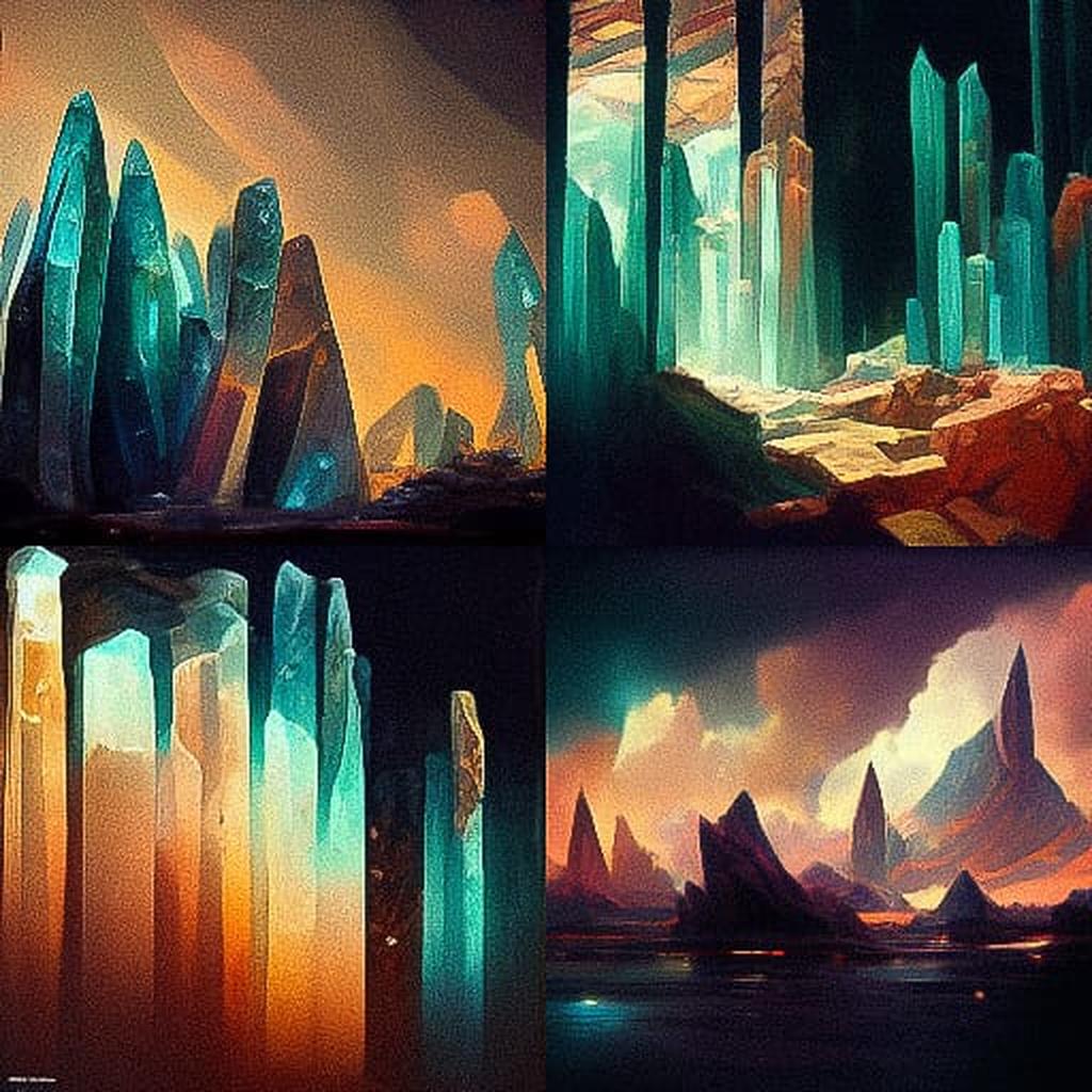 Lapidary style, Midjourney V3, render 1 of 4
