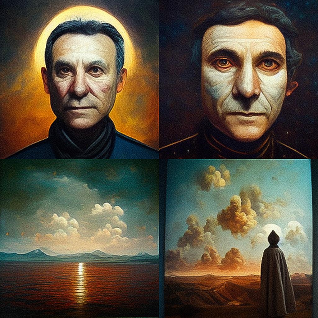 Laurent Grasso style, Midjourney V3, render 1 of 4