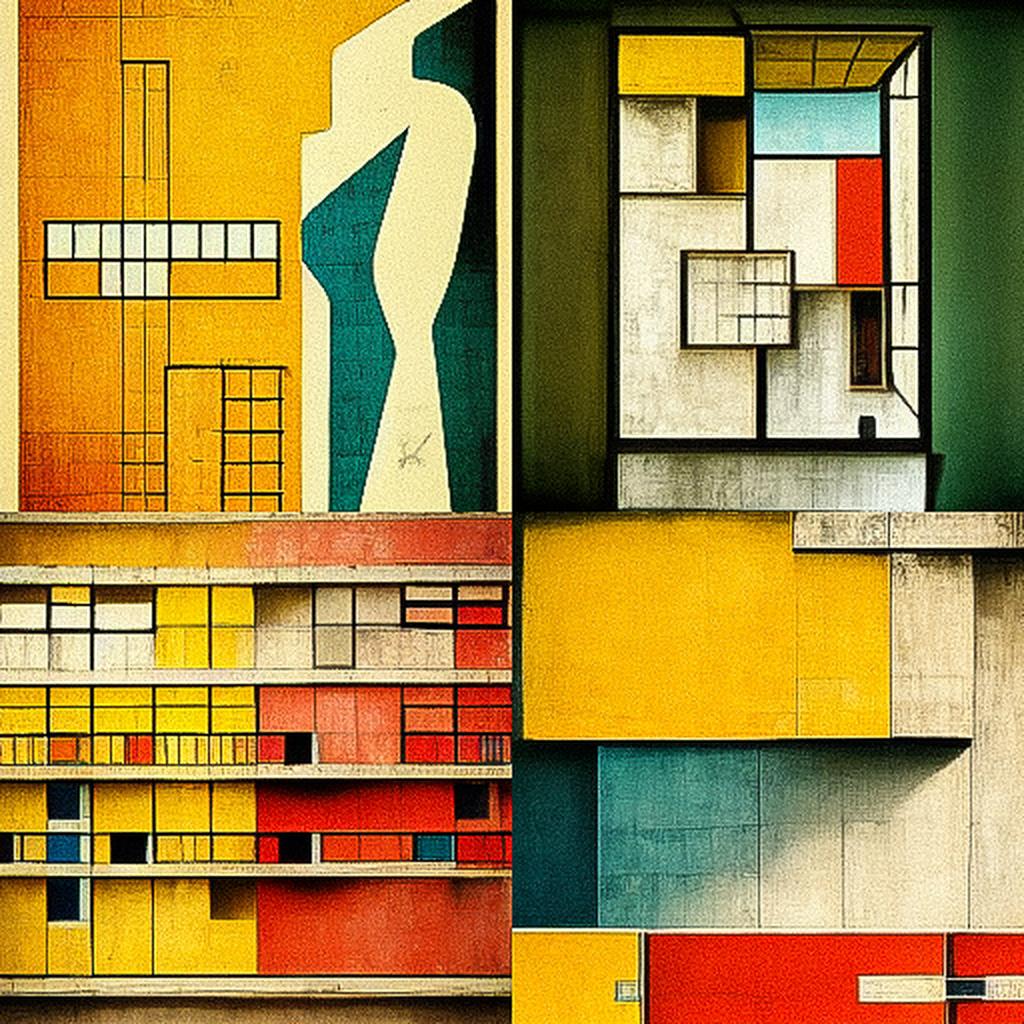 Le Corbusier style, Midjourney V3, render 1 of 4