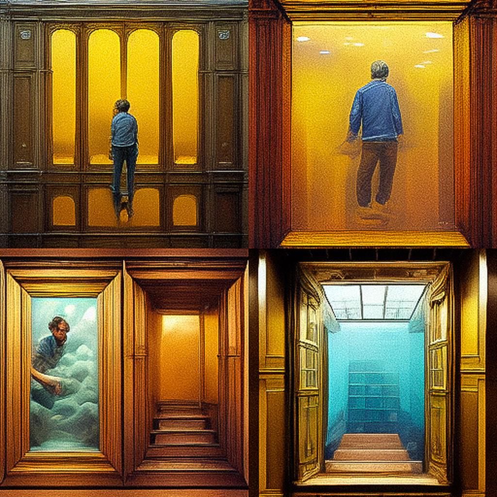 Leandro Erlich style, Midjourney V3, render 1 of 4