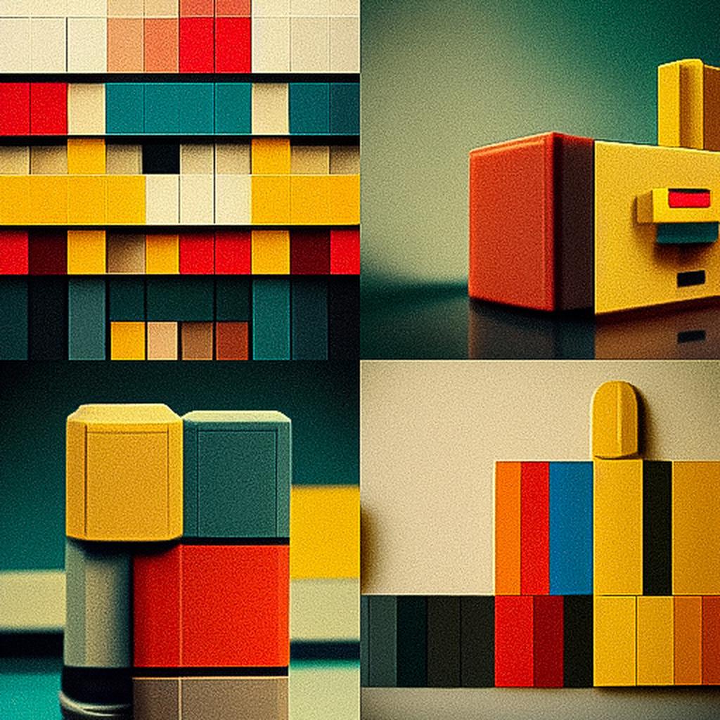 LEGO style style, Midjourney V3, render 1 of 4