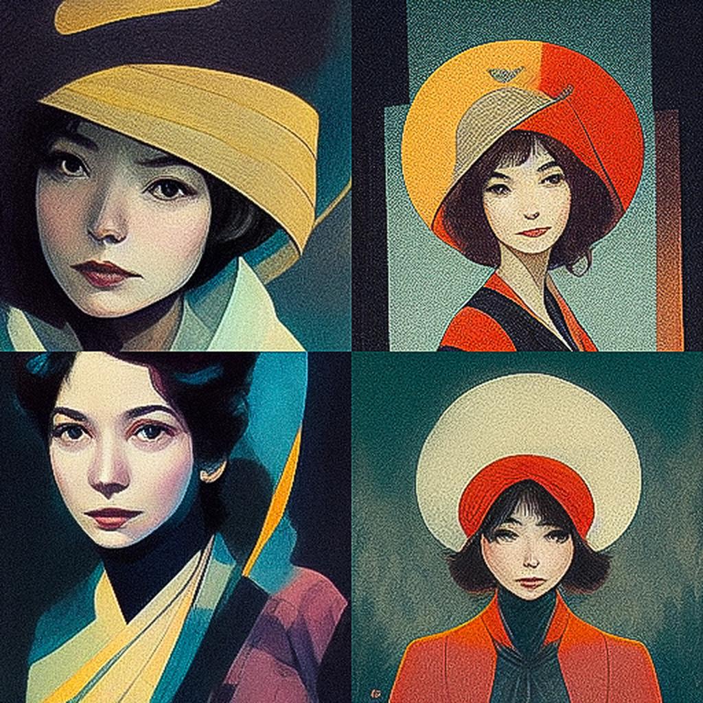 Leiji Matsumoto style, Midjourney V3, render 1 of 4