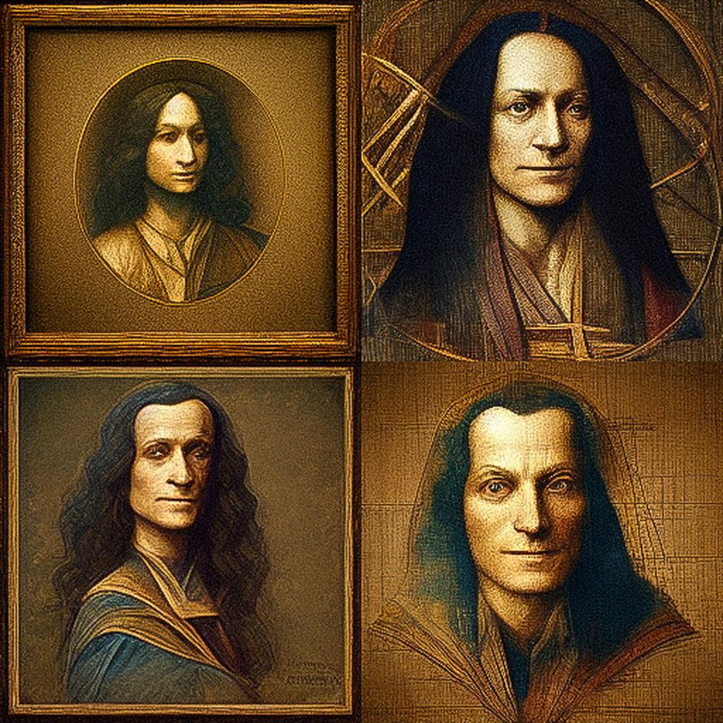 Leonardo Da Vinci style, Midjourney V3, render 1 of 4