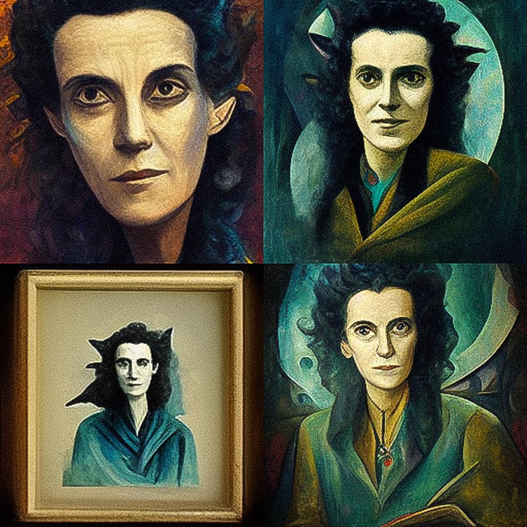 Leonora Carrington style, Midjourney V3, render 1 of 4