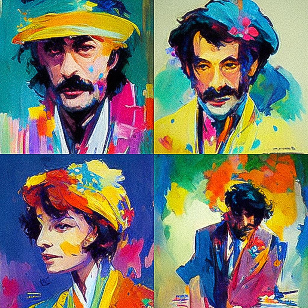 LeRoy Neiman style, Midjourney V3, render 1 of 4