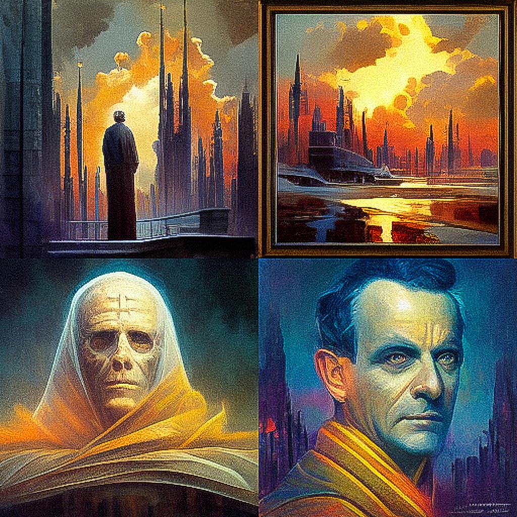 Les Edwards style, Midjourney V3, render 1 of 4
