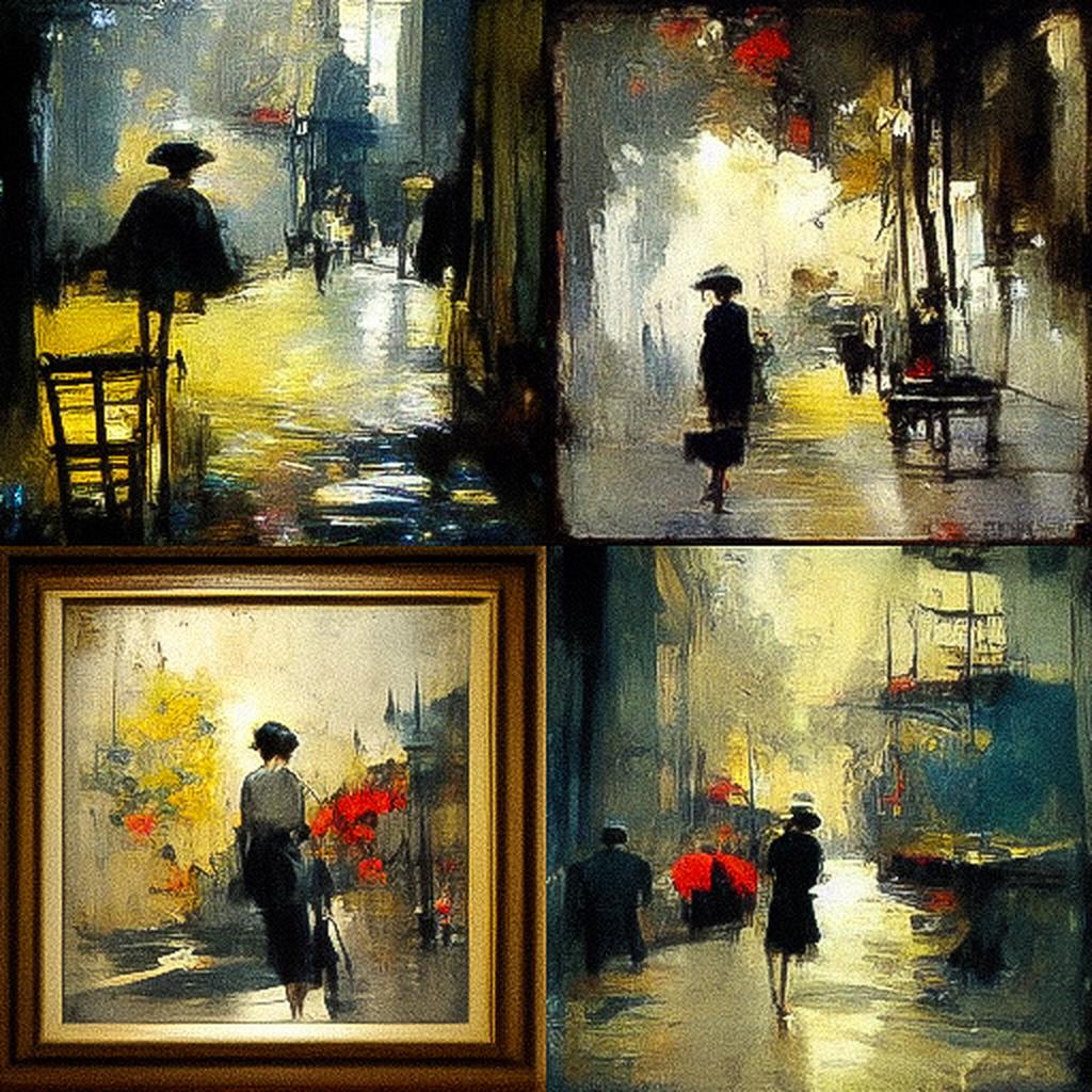 Lesser Ury style, Midjourney V3, render 1 of 4