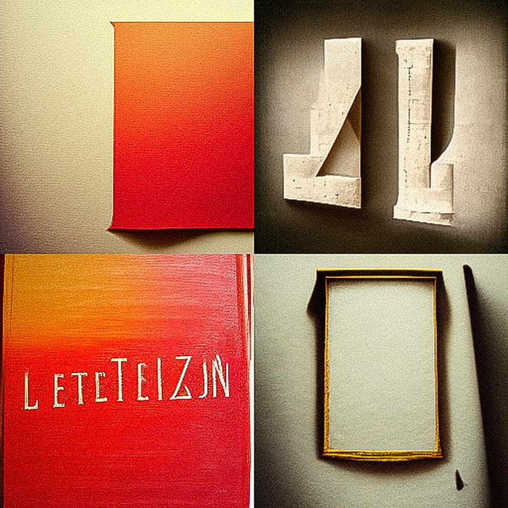 Letterism style, Midjourney V3, render 1 of 4