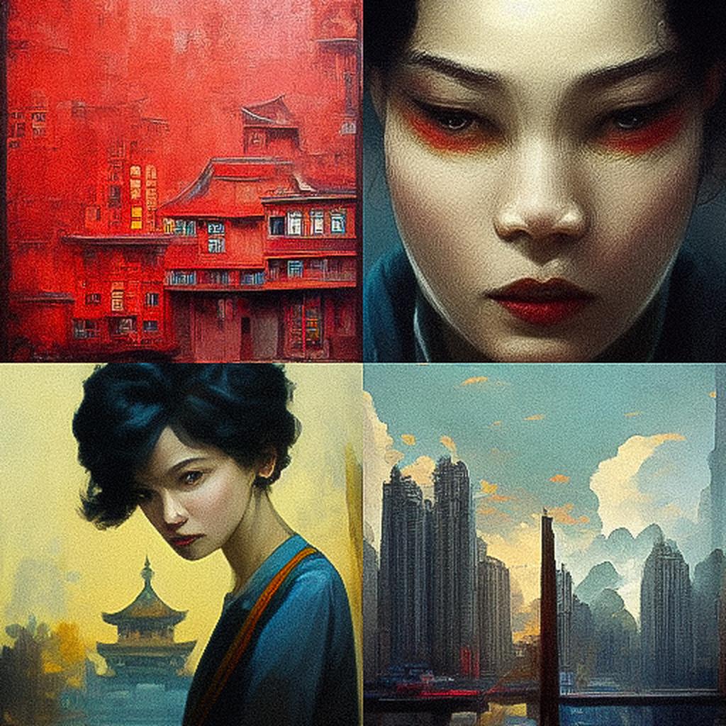 Liu Xiaodong style, Midjourney V3, render 1 of 4