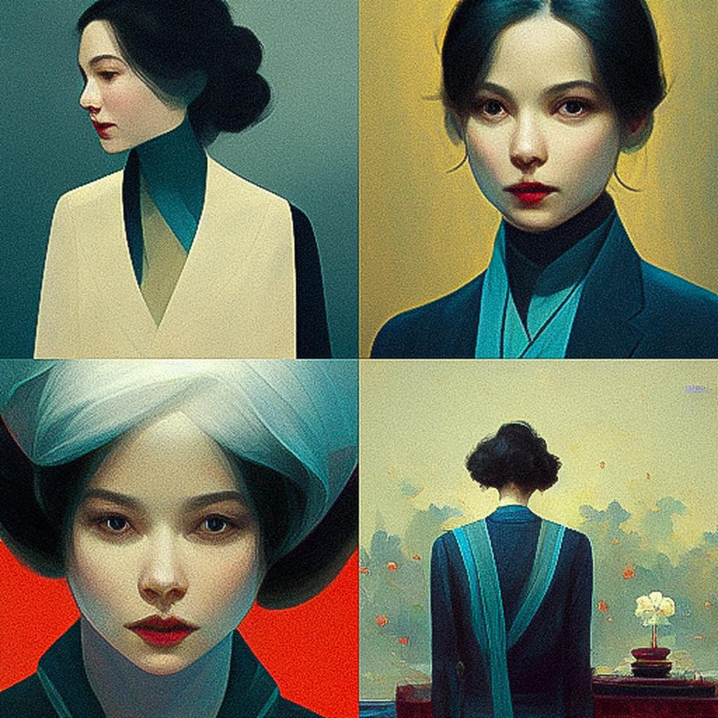 Liu Ye style, Midjourney V3, render 1 of 4