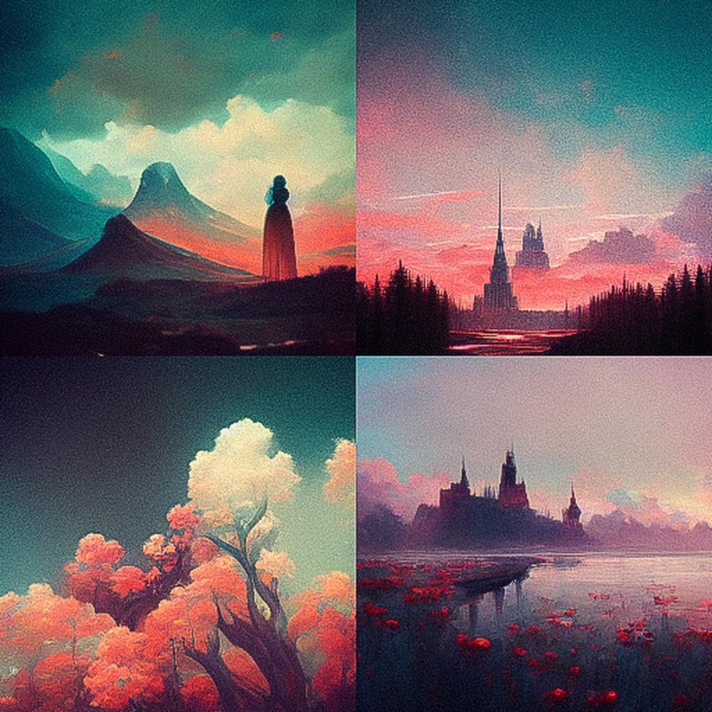 Loish style, Midjourney V3, render 1 of 4