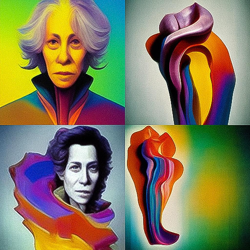 Lynda Benglis style, Midjourney V3, render 1 of 4