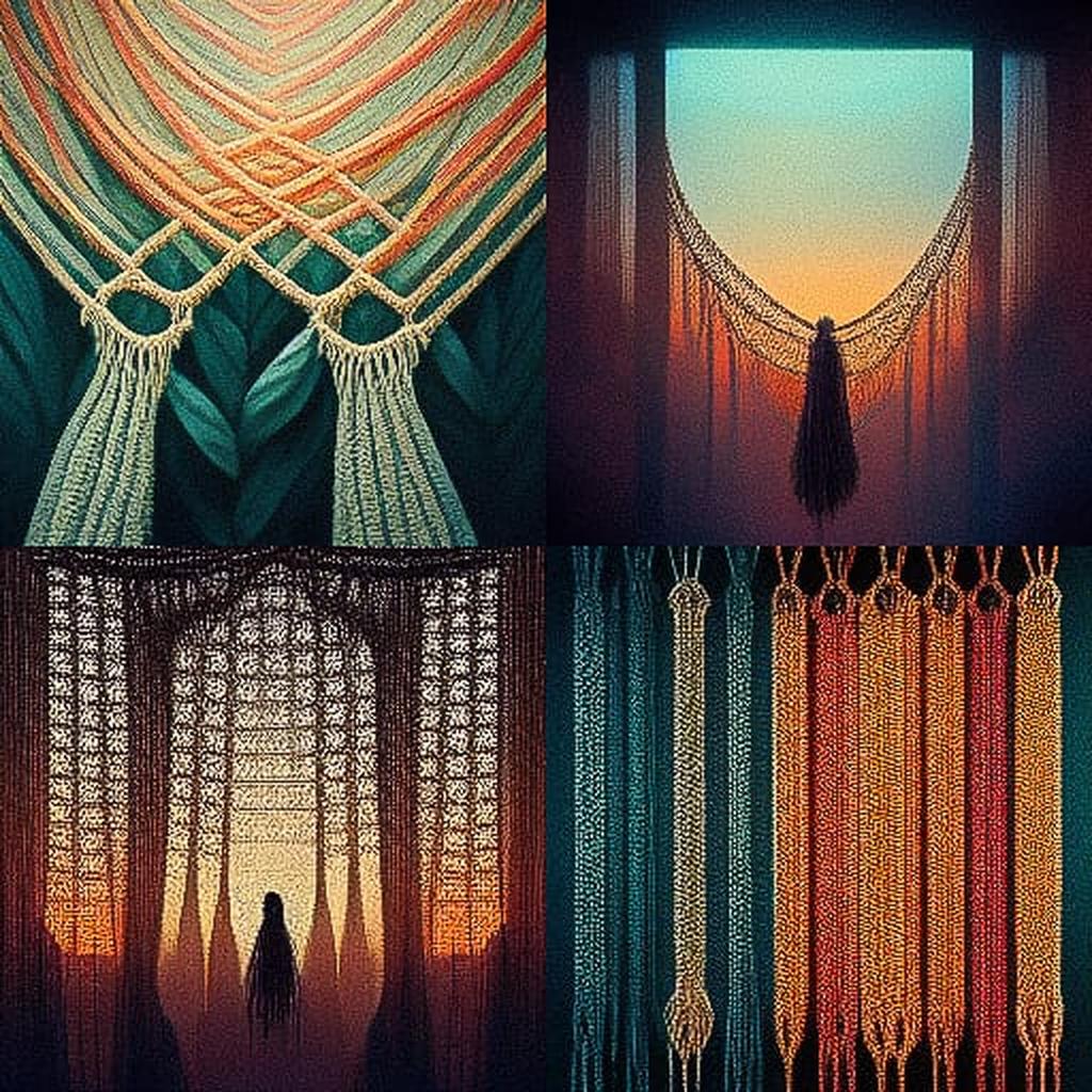 Macrame style, Midjourney V3, render 1 of 4