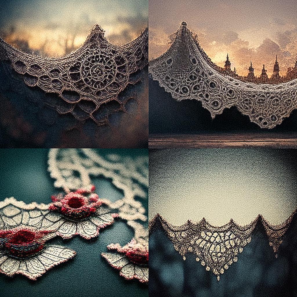 Made of lace style, Midjourney V3, render 1 of 4