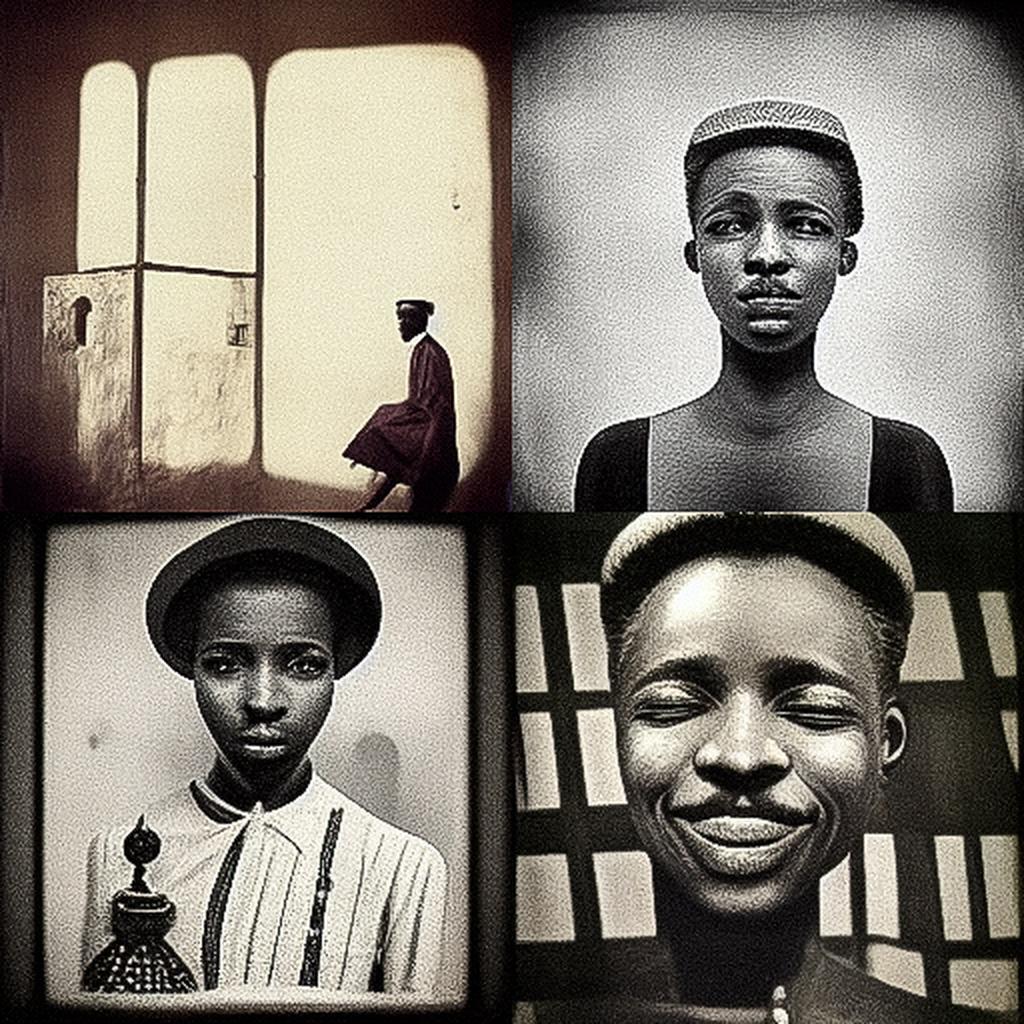 Malick Sidibe style, Midjourney V3, render 1 of 4
