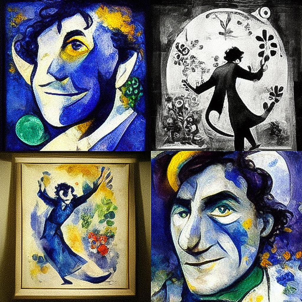 Marc Chagall style, Midjourney V3, render 1 of 4