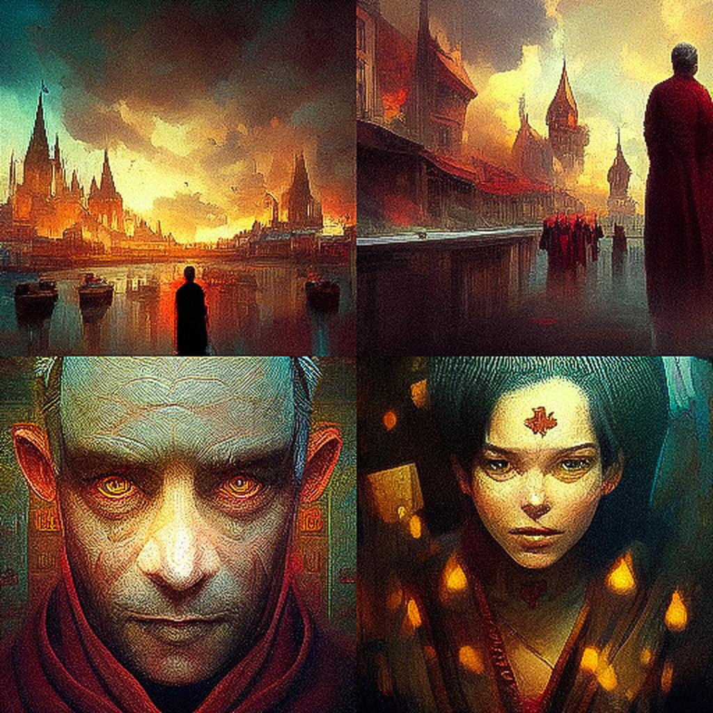 Marc Simonetti style, Midjourney V3, render 1 of 4