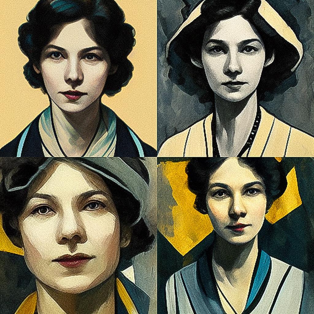 Margaret Preston style, Midjourney V3, render 1 of 4
