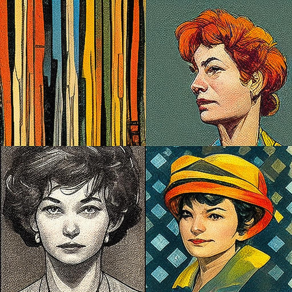 Marie Severin style, Midjourney V3, render 1 of 4