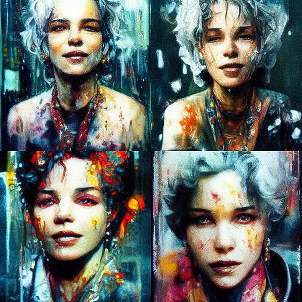 Marilyn Minter style, Midjourney V3, render 1 of 4