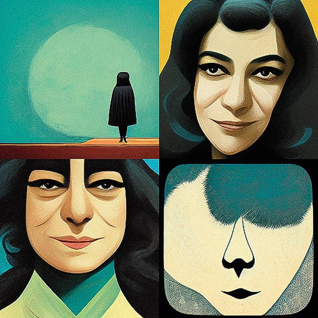 Marjane Satrapi style, Midjourney V3, render 1 of 4