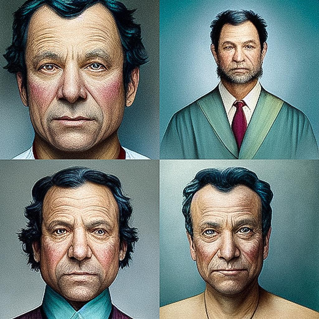 Martin Schoeller style, Midjourney V3, render 1 of 4