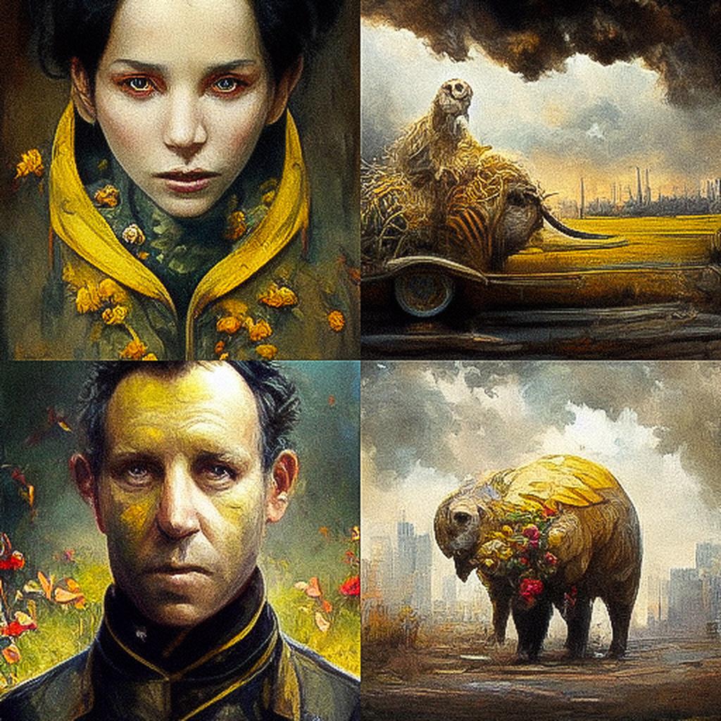 Martin Wittfooth style, Midjourney V3, render 1 of 4