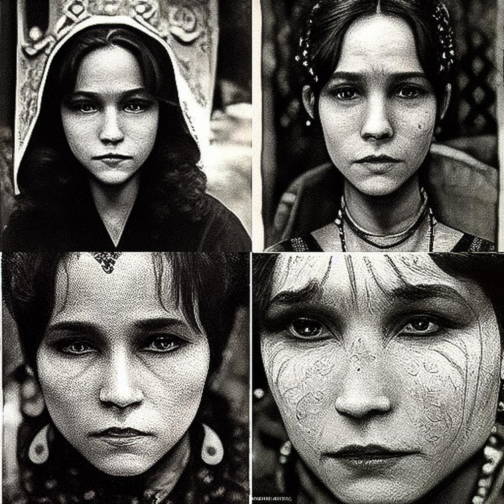 Mary Ellen Mark style, Midjourney V3, render 1 of 4