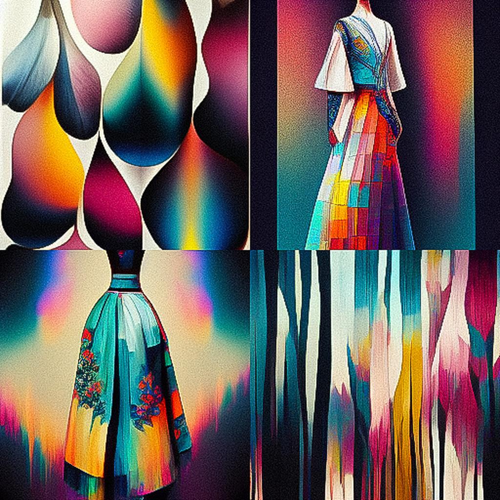 Mary Katrantzou style, Midjourney V3, render 1 of 4