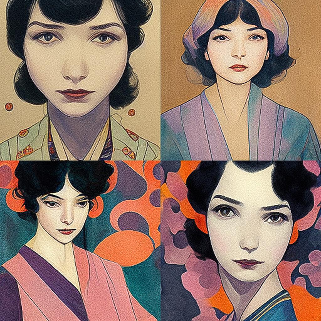 Masami Teraoka style, Midjourney V3, render 1 of 4