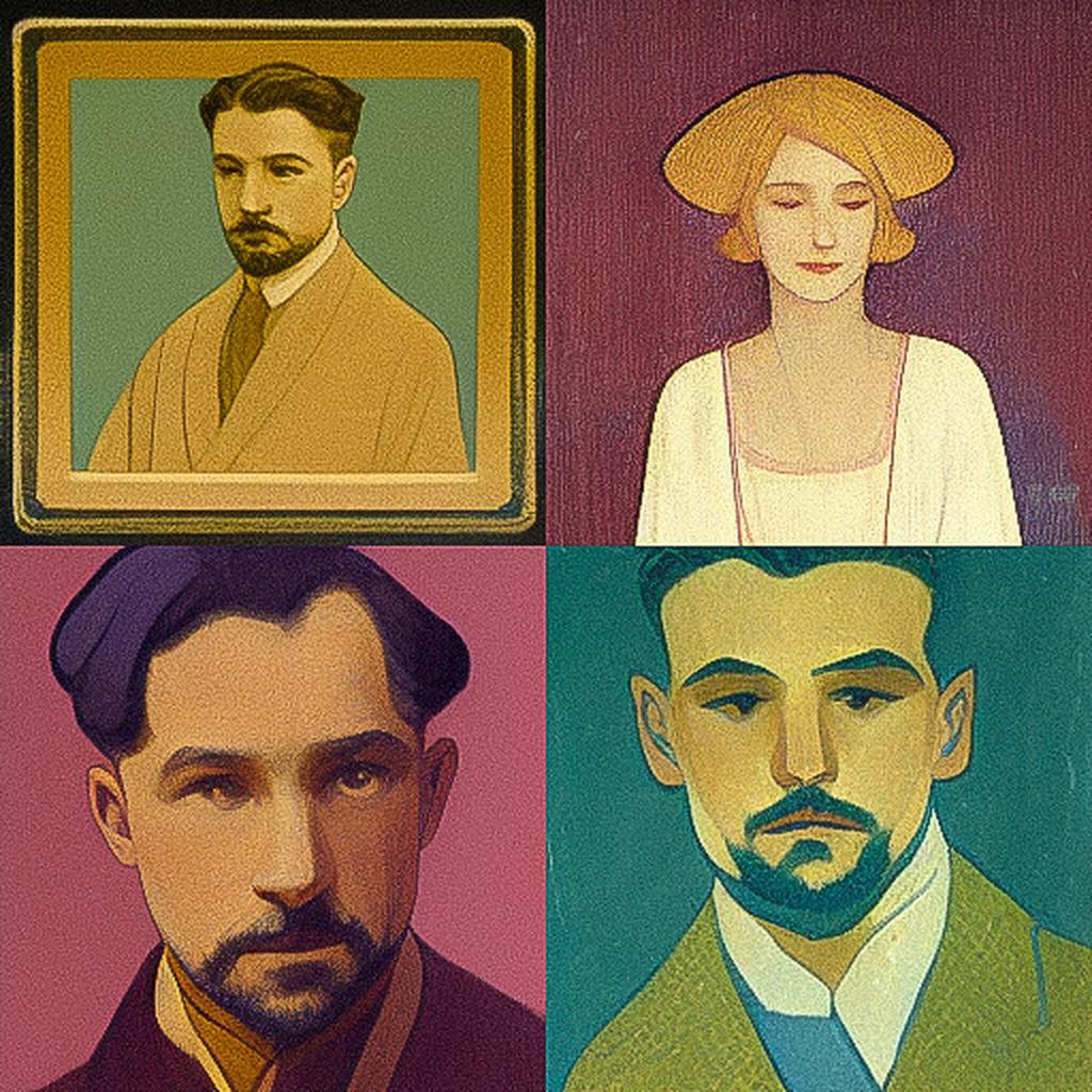Maurice Denis style, Midjourney V3, render 1 of 4