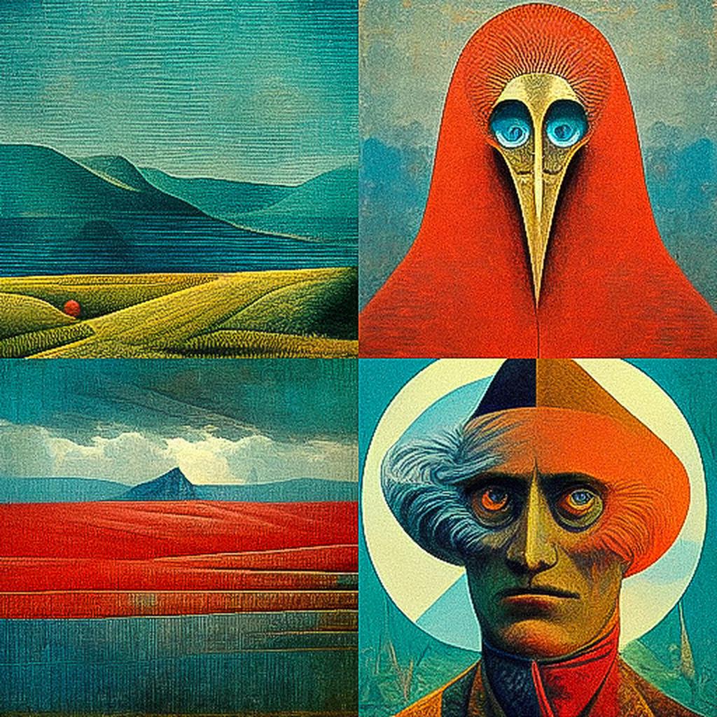 Max Ernst style, Midjourney V3, render 1 of 4