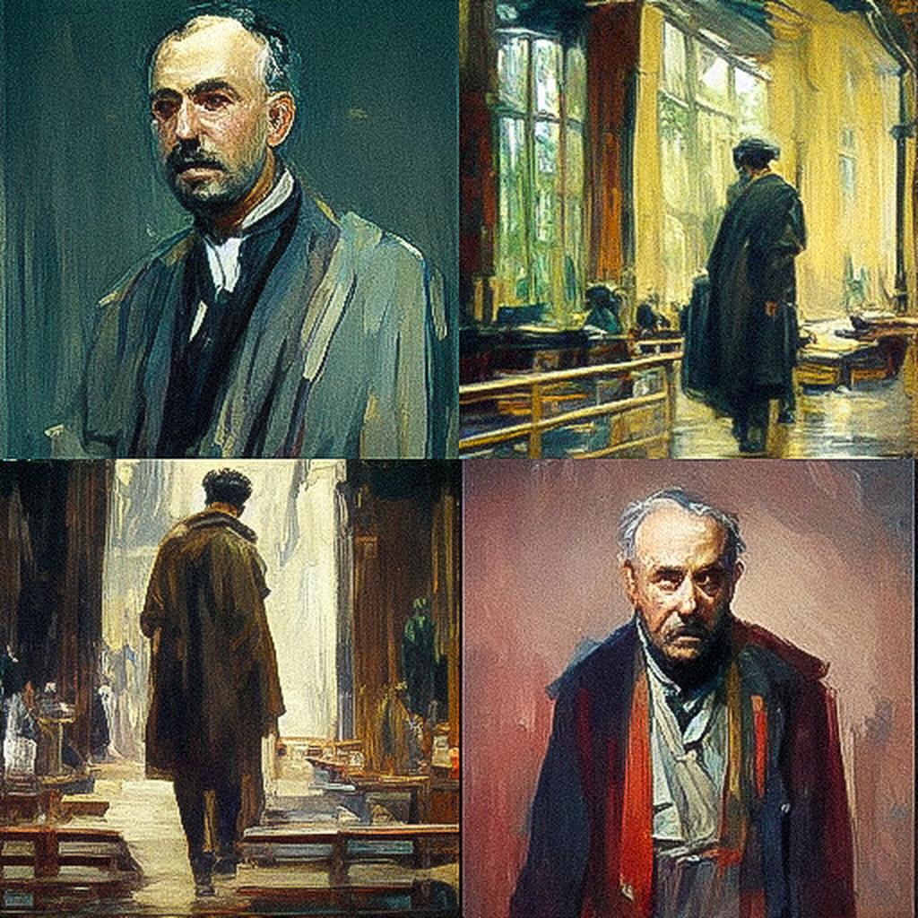 Max Liebermann style, Midjourney V3, render 1 of 4