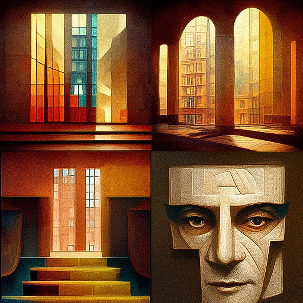 Michael Graves style, Midjourney V3, render 1 of 4