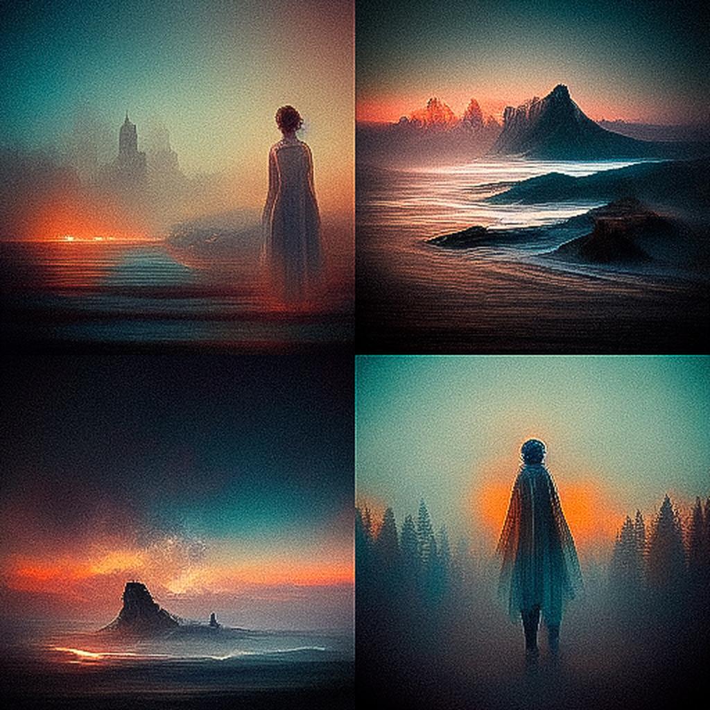 Michael Shainblum style, Midjourney V3, render 1 of 4