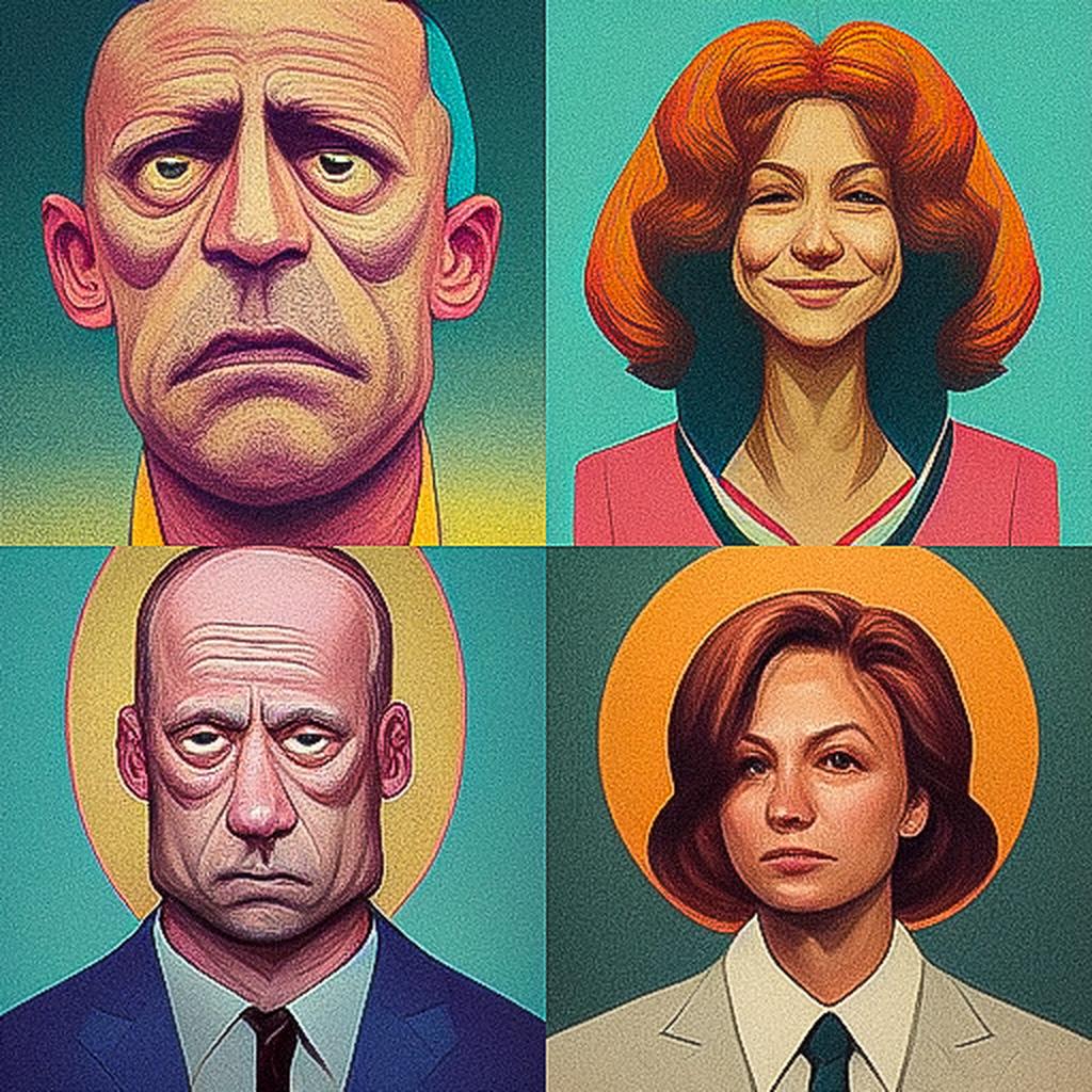 Mike Judge style, Midjourney V3, render 1 of 4