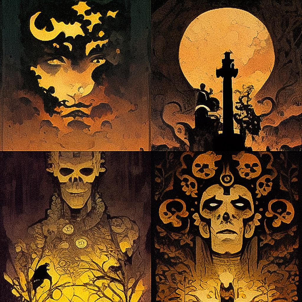 Mike Mignola style, Midjourney V3, render 1 of 4