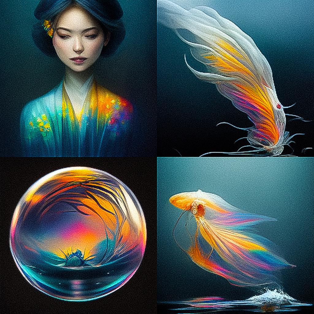 Miki Asai style, Midjourney V3, render 1 of 4