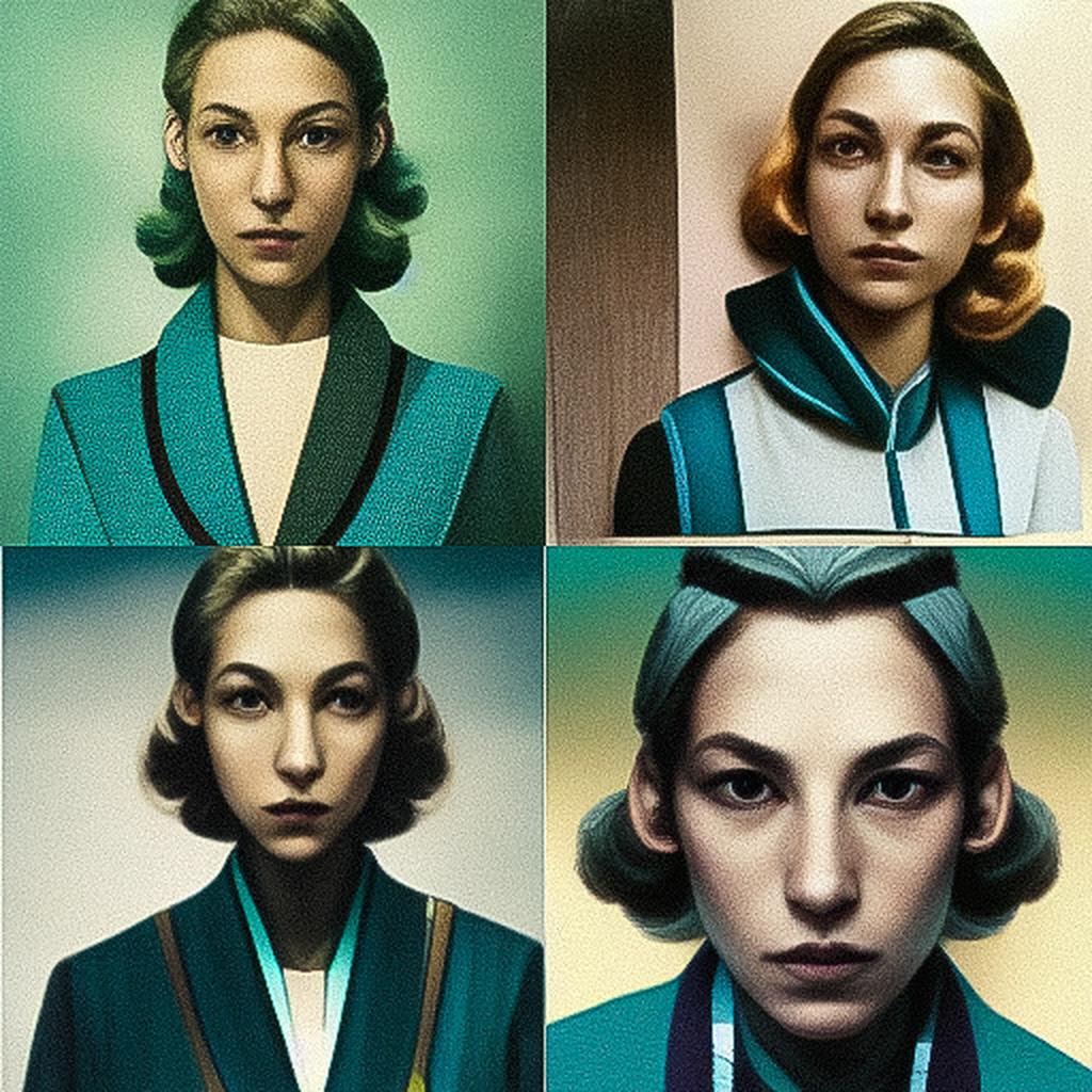 Miuccia Prada style, Midjourney V3, render 1 of 4