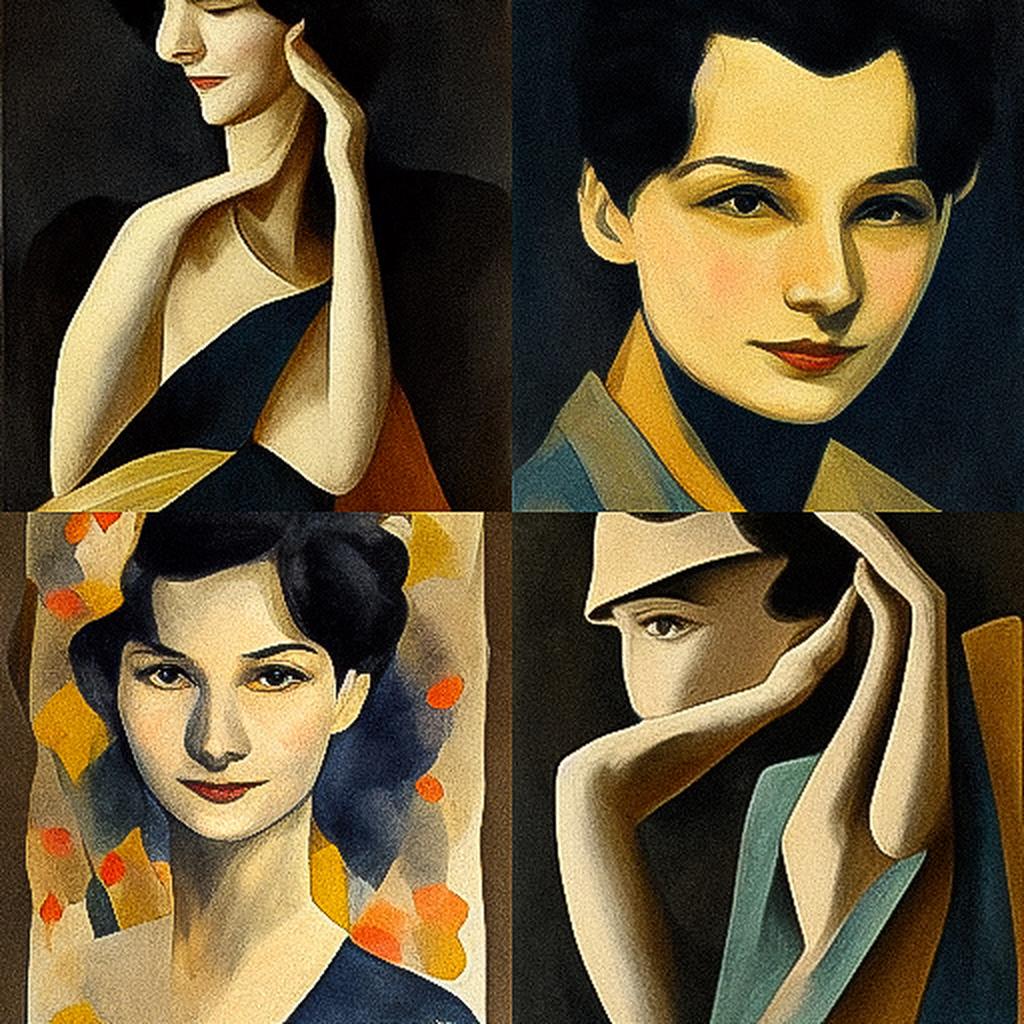 Moise Kisling style, Midjourney V3, render 1 of 4