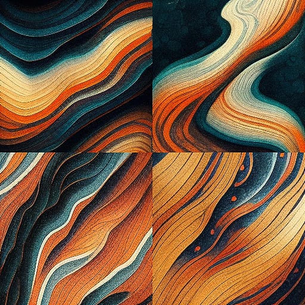 Mokume-gane style, Midjourney V3, render 1 of 4