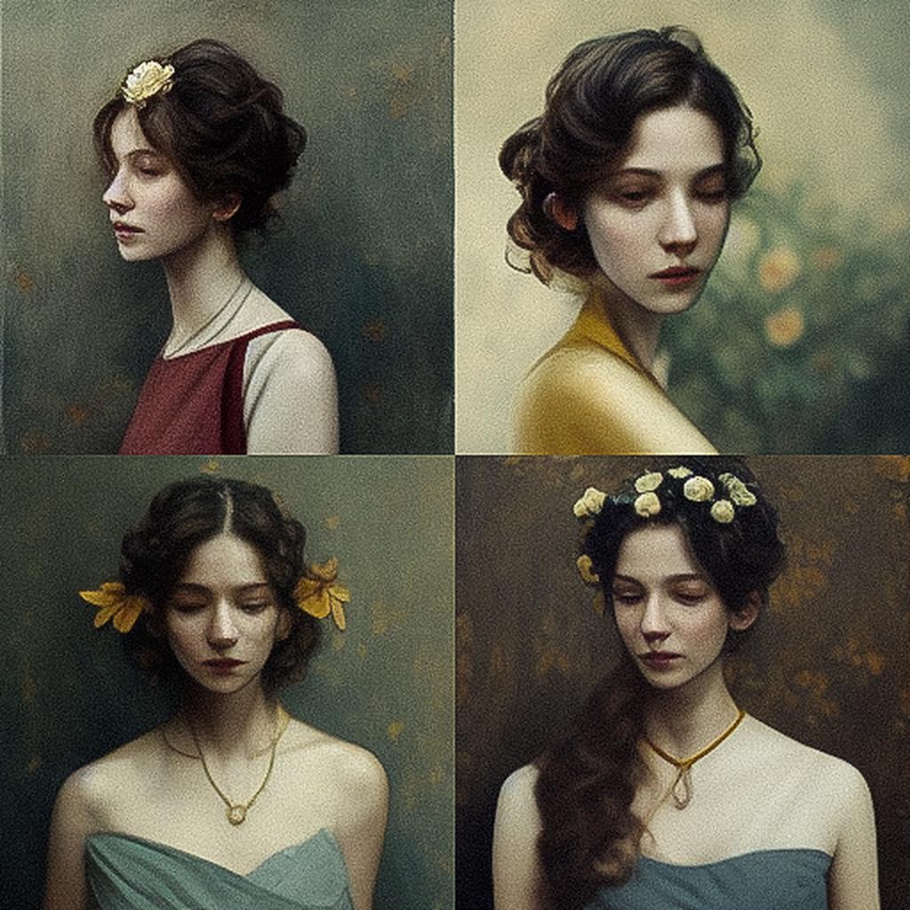 Monia Merlo style, Midjourney V3, render 1 of 4
