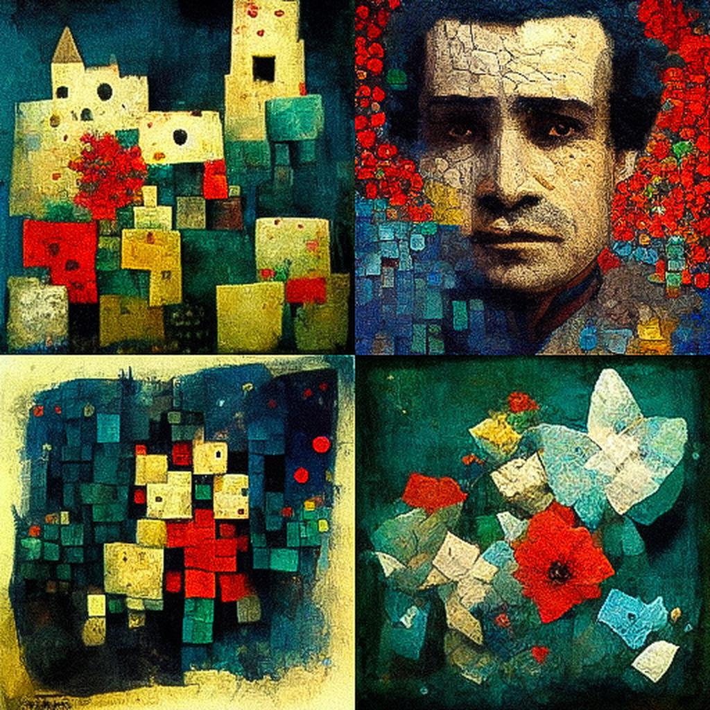 Mordecai Ardon style, Midjourney V3, render 1 of 4