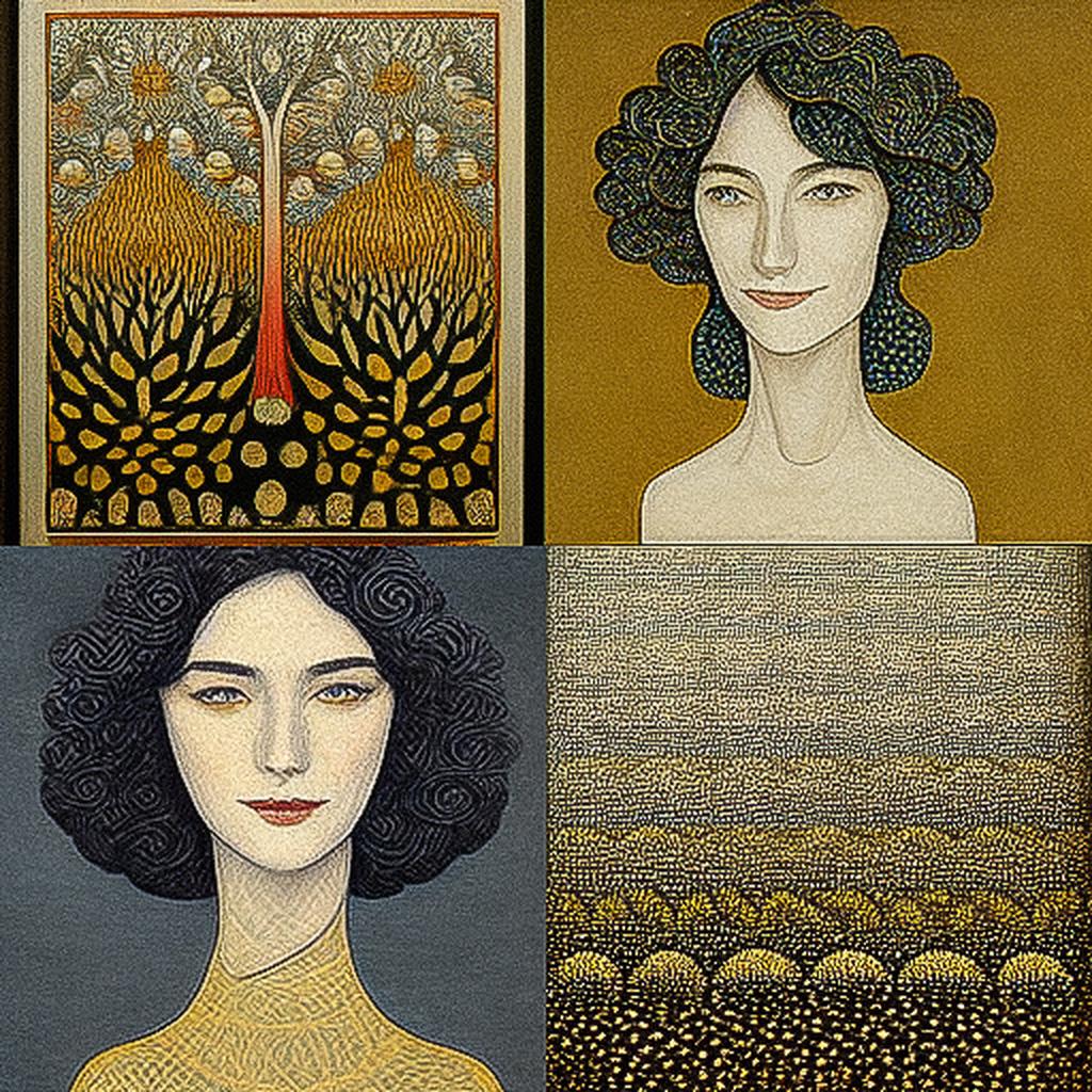 Morris Hirshfield style, Midjourney V3, render 1 of 4