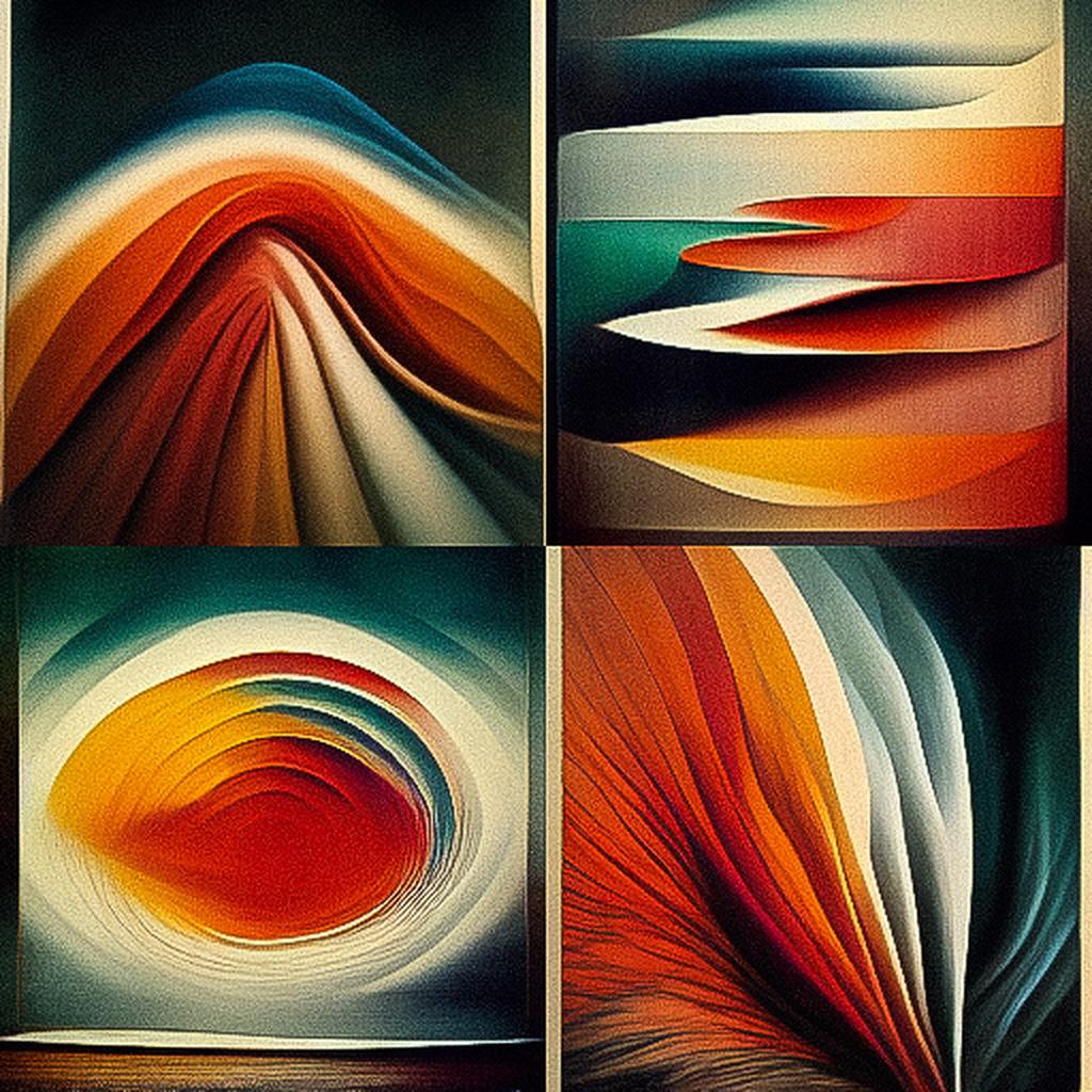 Morris Louis style, Midjourney V3, render 1 of 4