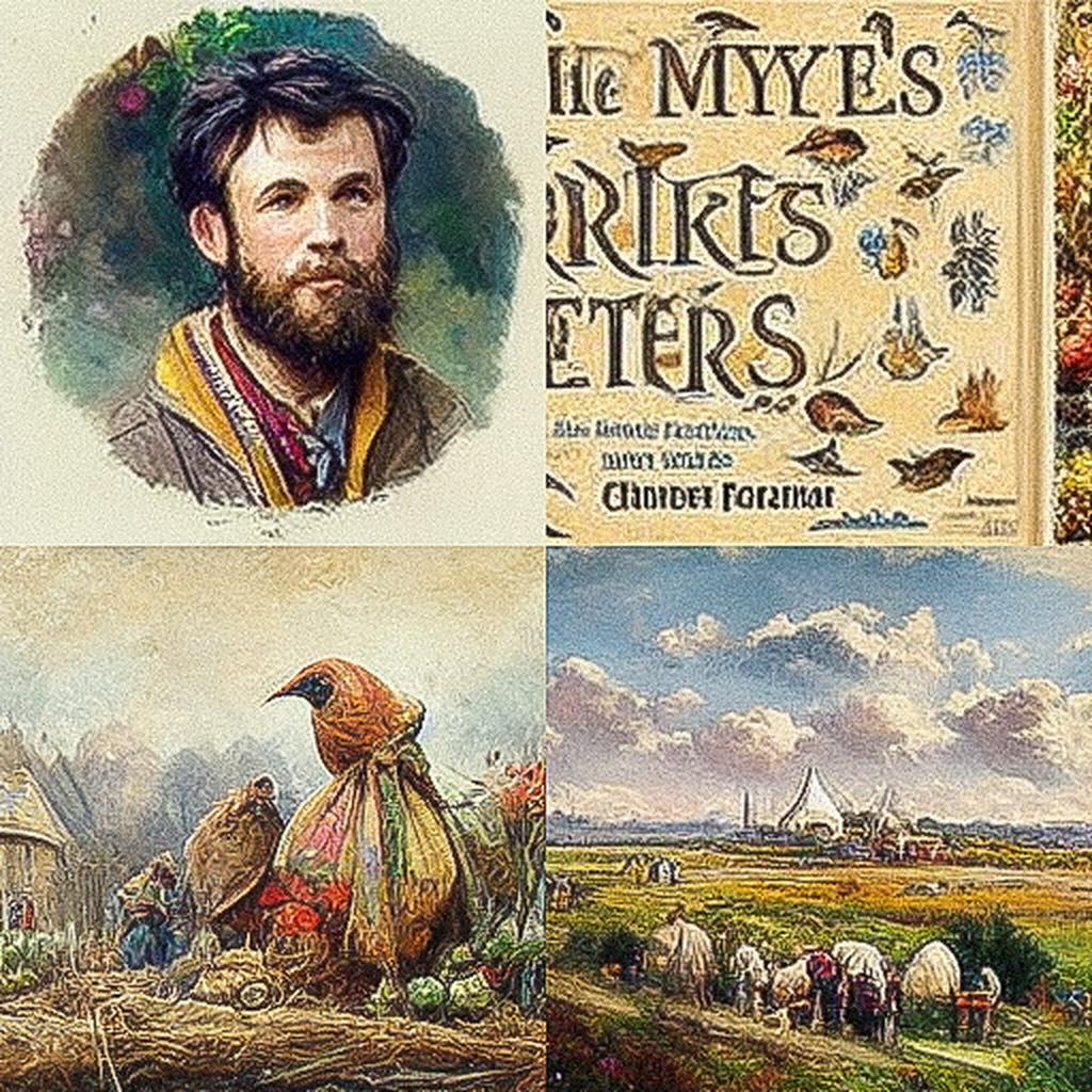 Myles Birket Foster style, Midjourney V3, render 1 of 4