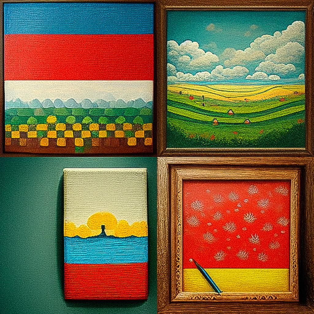Naive art style, Midjourney V3, render 1 of 4