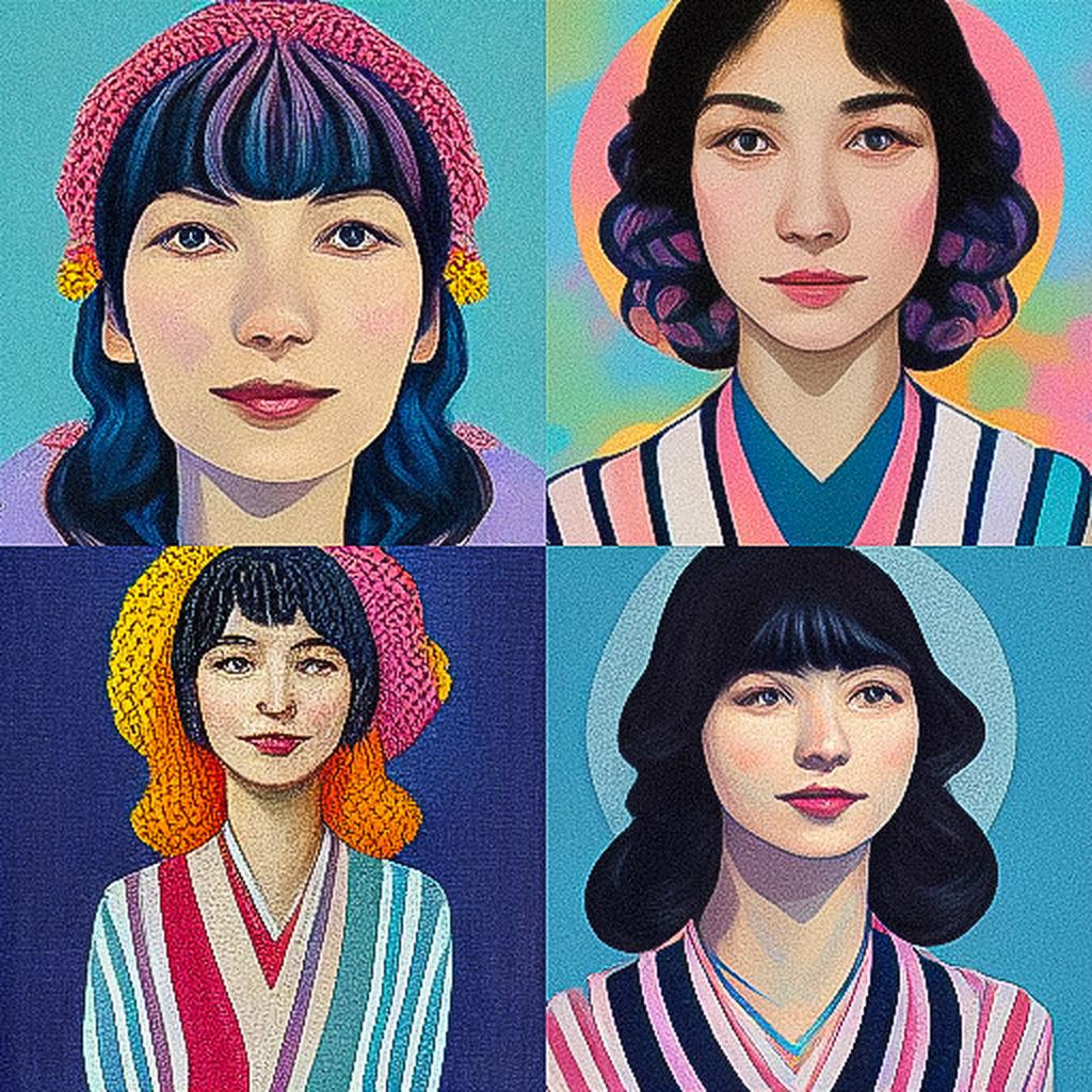 Naomi Okubo style, Midjourney V3, render 1 of 4