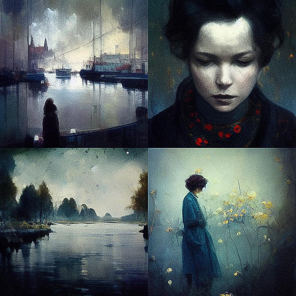 Naomi Tydeman style, Midjourney V3, render 1 of 4