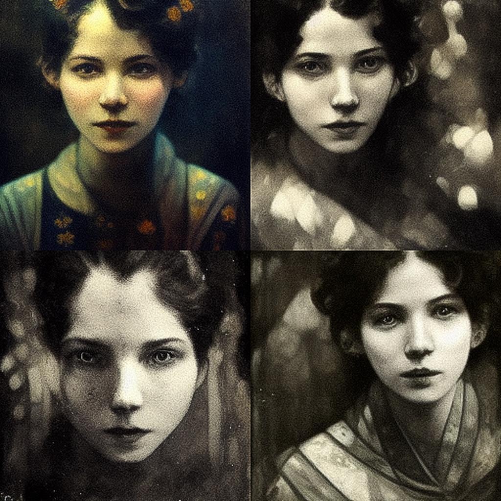 Nell Dorr style, Midjourney V3, render 1 of 4